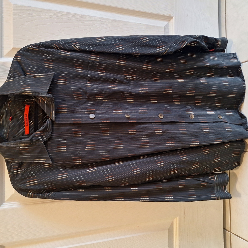 Men's Black Patterned Shirt